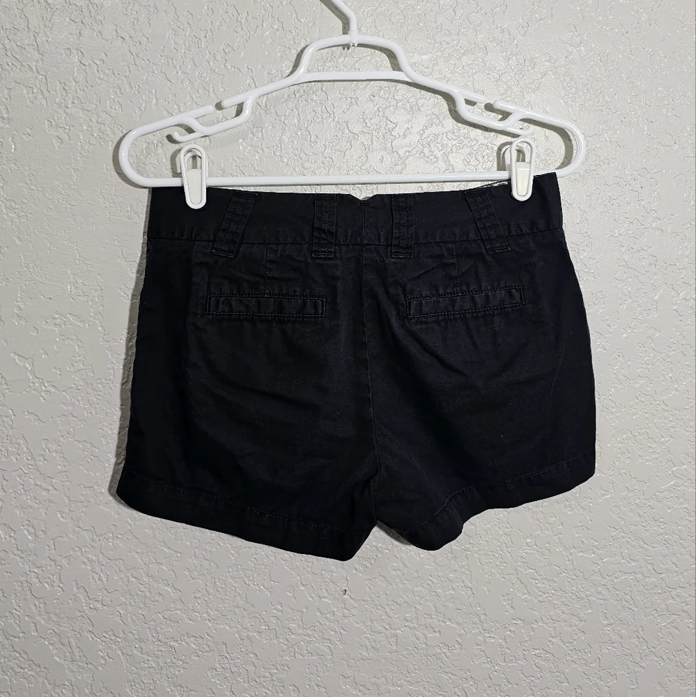 J. Crew Weathered Black Cotton Chino Shorts